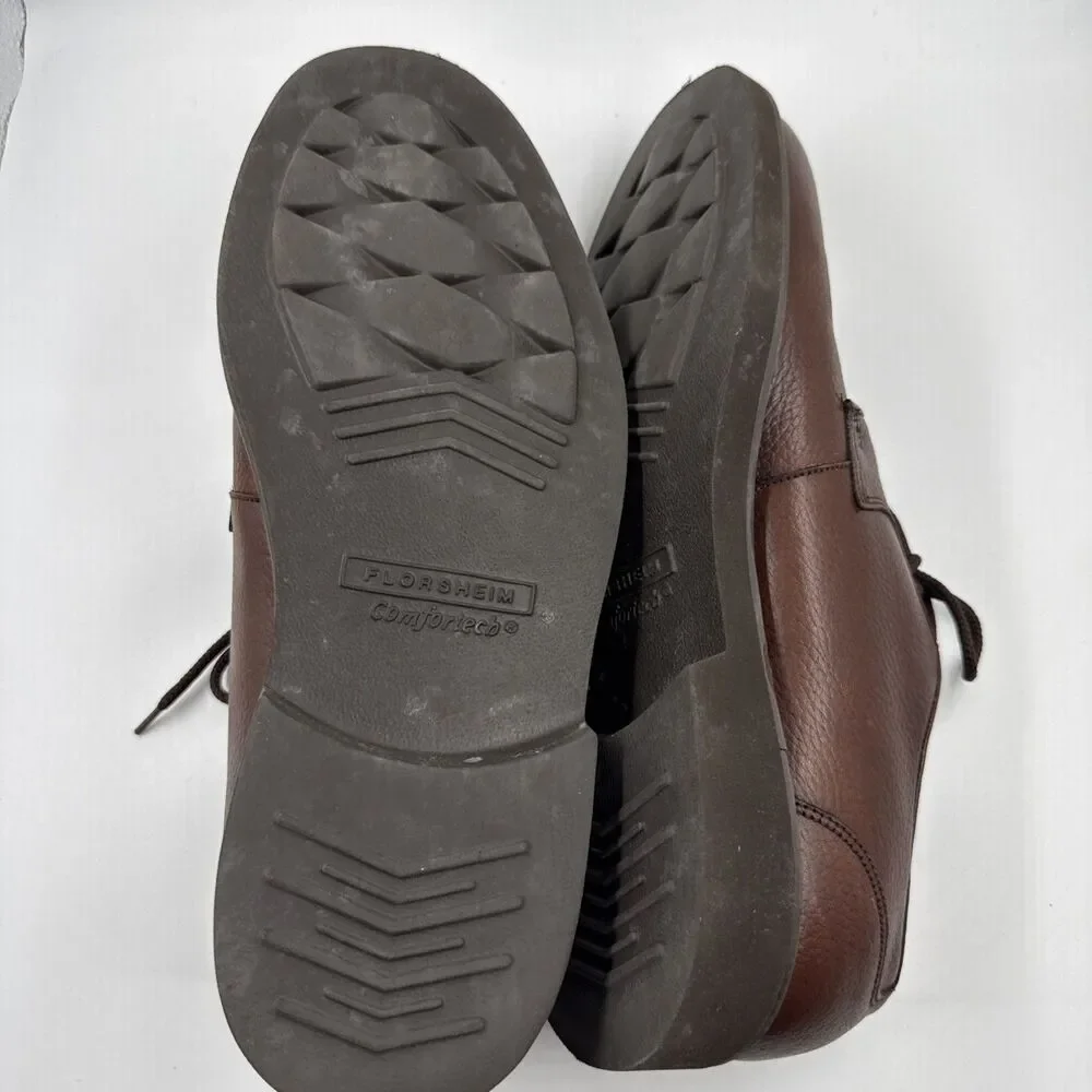 Florsheim Plain Toe Oxford Shoes Ortholite Comfortech Brown Leather Men's 11.5